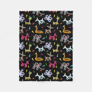 Balloon Animals Kids Party Theme Fleece Blanket
