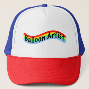 Balloon Artist: Wavy Design in Bright Colours Trucker Hat