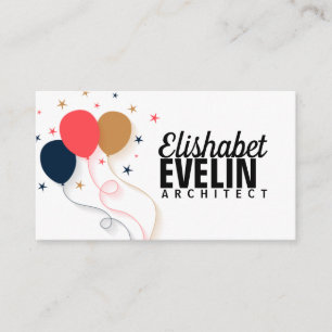 balloon background in flat business card