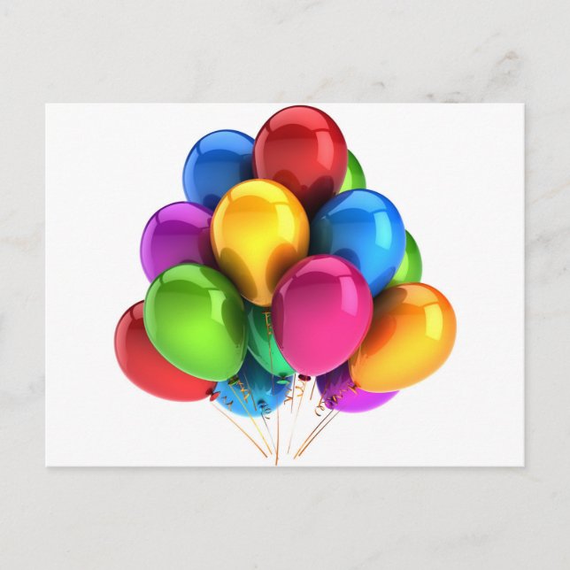 balloon balloons custom personalize Anniversaries Postcard (Front)