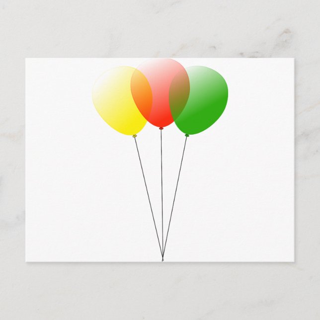 Balloon balloons custom personalize Anniversaries Postcard (Front)