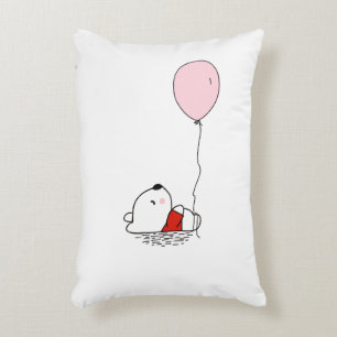 Balloon Bear Afloat Cute Accent Pillow