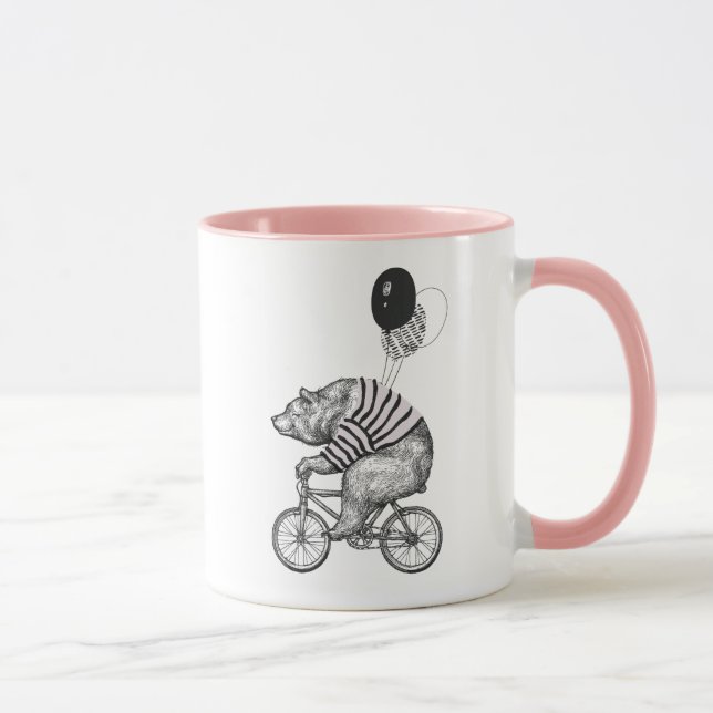 Balloon Bicycle Bear Mug (Right)