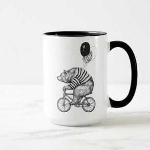 Balloon Bicycle Bear Mug