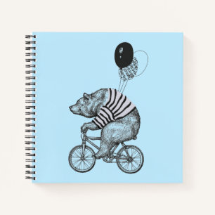 Balloon Bicycle Bear Notebook