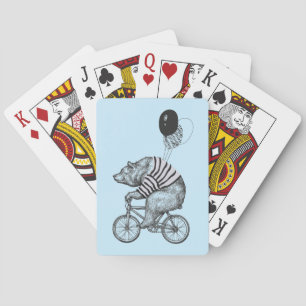 Balloon Bicycle Bear Playing Cards