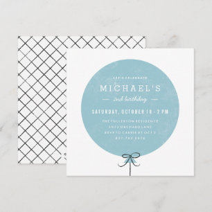 Balloon Birthday Invitation - Sky