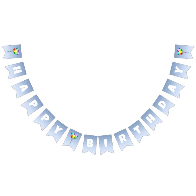 Balloon Birthday Party Bunting Flags (All)