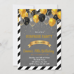 Balloon birthday party invitation