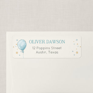 Balloon Birthday Personalized Return Address Label