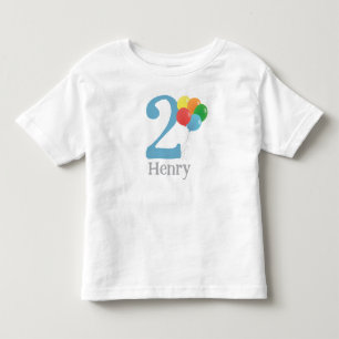 Balloon Birthday Shirt with Age for Kids