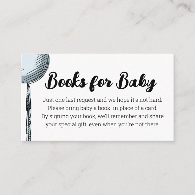 Balloon Books For Baby Enclosure Card (Front)