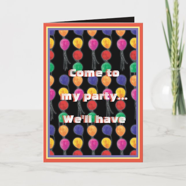 Balloon Bursting Good Times Card (Front)