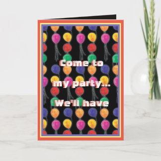 Balloon Bursting Good Times Card