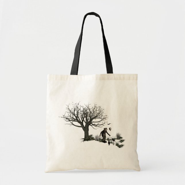 Balloon Clown Old Tree & Black Birds Original Tote Bag (Front)