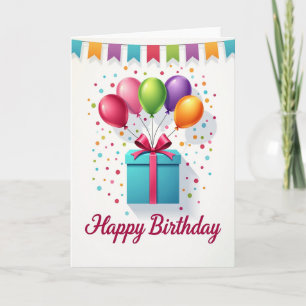Balloon Cluster Birthday Card