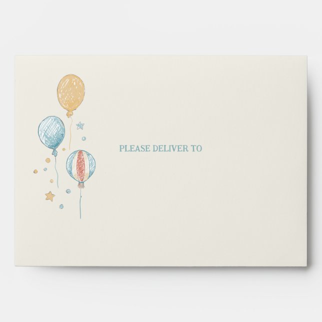 Balloon Daydream Personalised Envelope (Front)