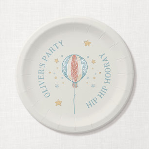 Balloon Daydream Personalized Birthday Party Plate