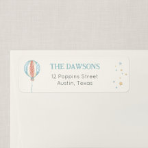 Balloon Daydream Return Address Label