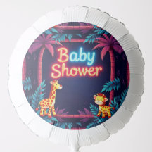 Balloon de Baby shower Neon Safari