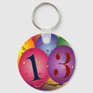 Balloon Decorations for 13th birthday Keychain