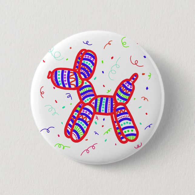 Balloon Dog 2 Inch Round Button (Front)