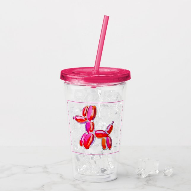 Balloon Dog Acrylic Tumbler (Back Ice)