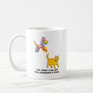 Balloon Dog and Cat Illustration  Coffee Mug