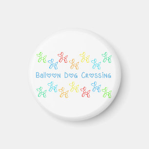 Balloon Dog Crossing Magnet