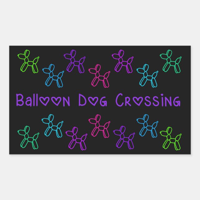 Balloon Dog Crossing Stickers (Front)