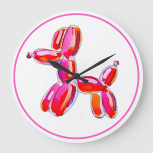 Balloon Dog Large Clock