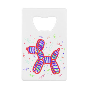 Balloon Dog Party Credit Card Bottle Opener