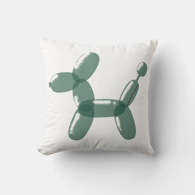 Balloon Dog Throw Pillow (Front)