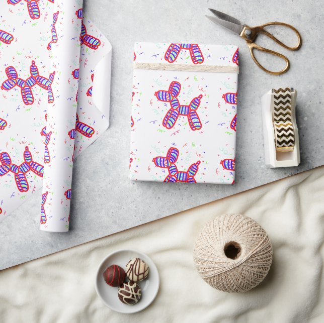 Balloon Dogs Party  Wrapping Paper (Crafts)