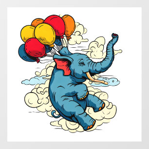 Balloon Elephant Window Cling