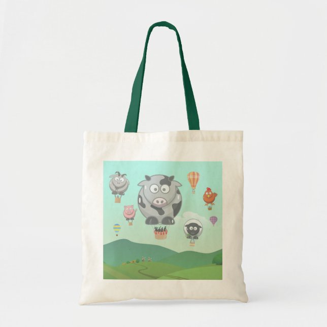 Balloon Farm Animals Tote Bag (Front)