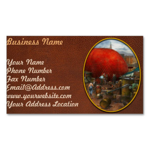 Balloon - Filling balloon on Wanamaker's - 1911 Magnetic Business Card