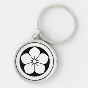 Balloon flower in circle keychain