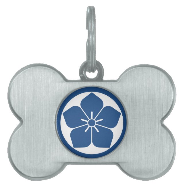 Balloon flower in rice cake pet name tag (Front)