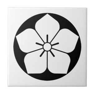 Balloon flower in rice cake tile