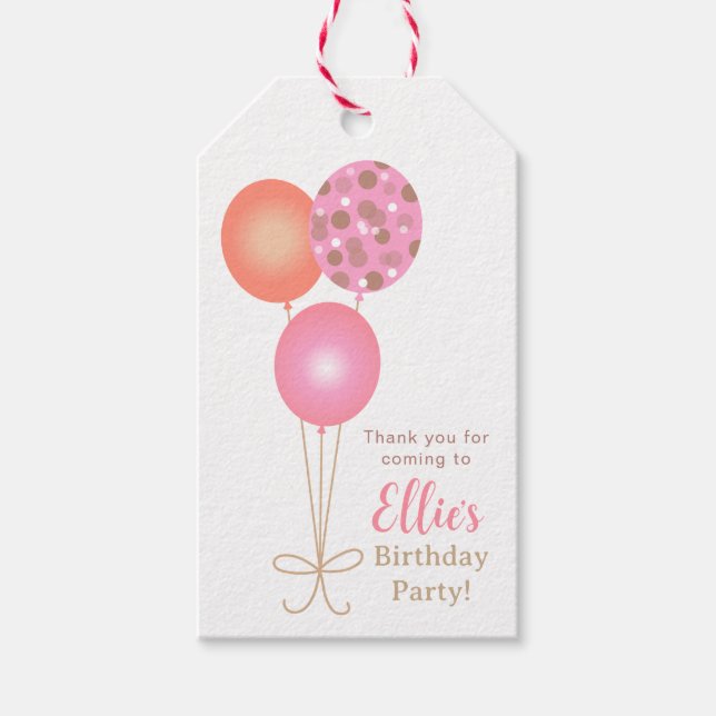 Balloon  gift tags (Front)
