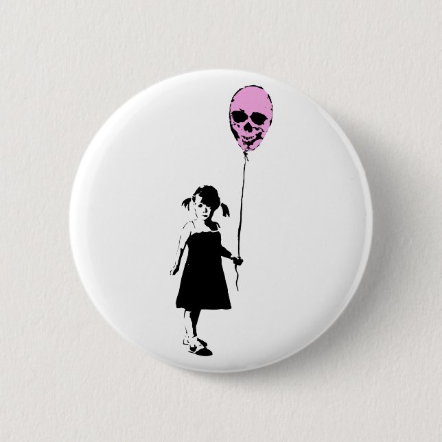 Balloon Girl 2 Inch Round Button (Front)