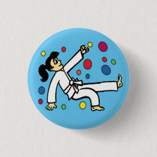 Balloon Girl Button