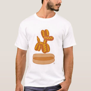 Balloon Hot Dog Funny Cartoon Art T-Shirt