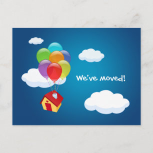 Balloon House - New Address announcement postcard