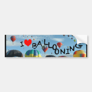 balloon i love ballooning bumper sticker