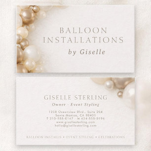 Balloon Installations Party Decorating Business Card