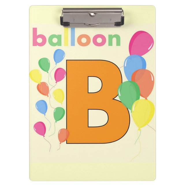 Balloon Letter B Clipboard (Front)
