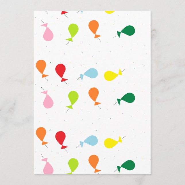 Balloon party advice card (Front)