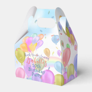 Balloon Pastel Birthday Party Balloons Favor Box
